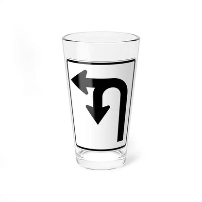 MUTCD-OH R3-H6e (Ohio) (Road Sign) Pint Glass 16oz 16oz - Go Mug Yourself