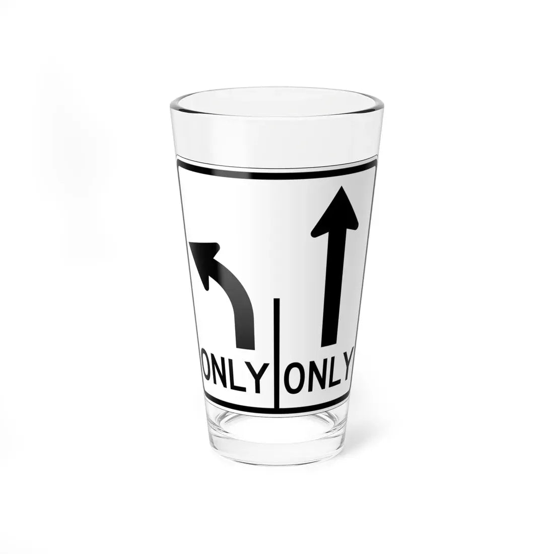 MUTCD-OH R3-H8ba (Ohio) (Road Sign) Pint Glass 16oz 16oz - Go Mug Yourself