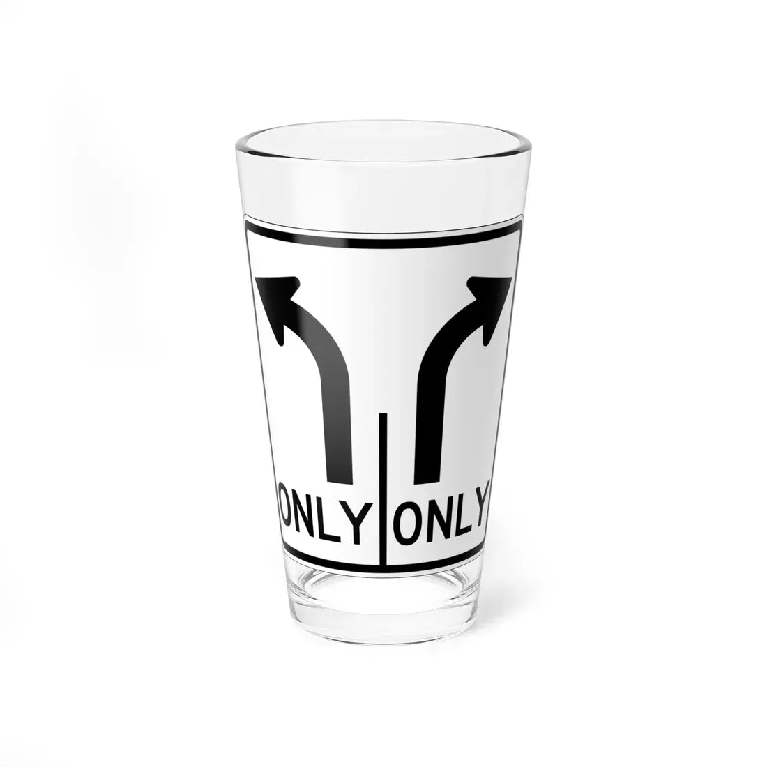 MUTCD-OH R3-H8bd (Ohio) (Road Sign) Pint Glass 16oz 16oz - Go Mug Yourself