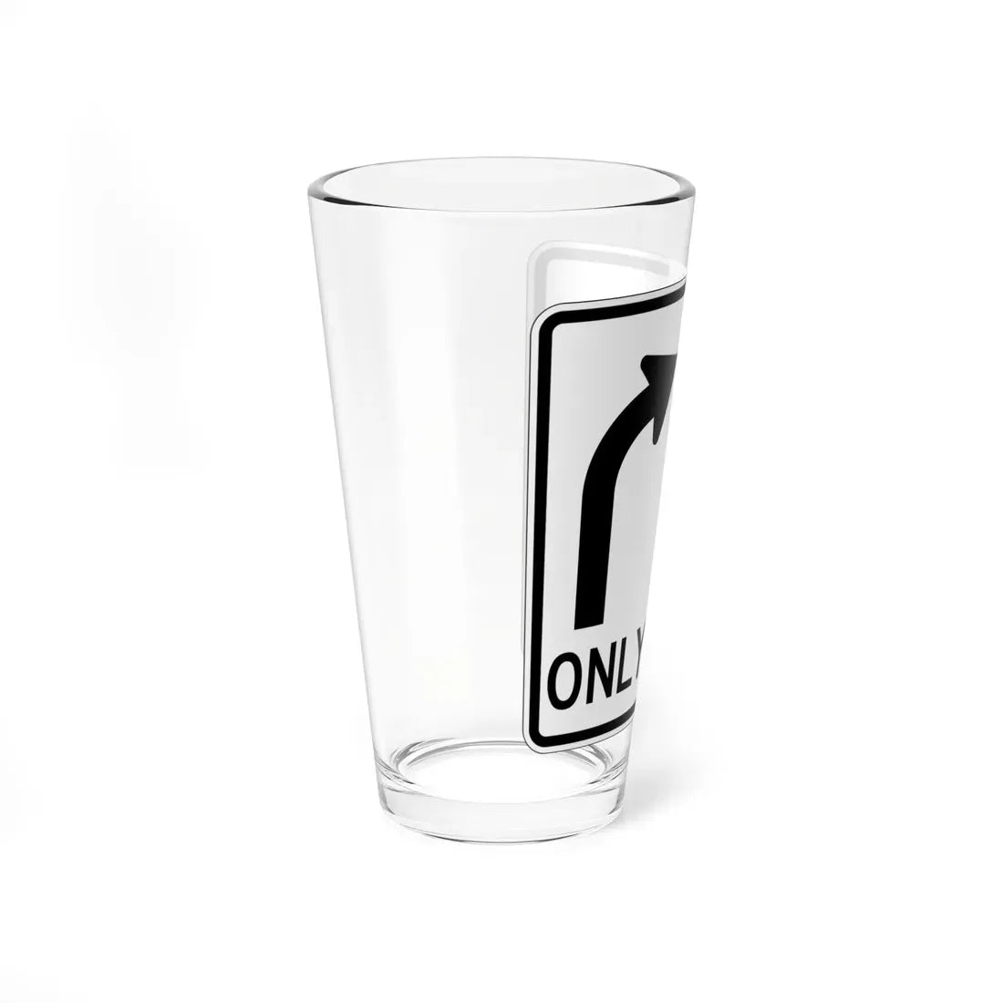 MUTCD-OH R3-H8bf (Ohio) (Road Sign) Pint Glass 16oz - Go Mug Yourself