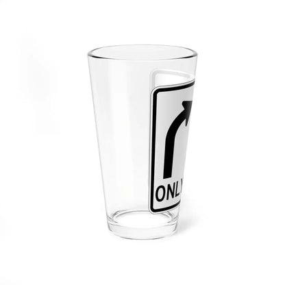 MUTCD-OH R3-H8bf (Ohio) (Road Sign) Pint Glass 16oz - Go Mug Yourself