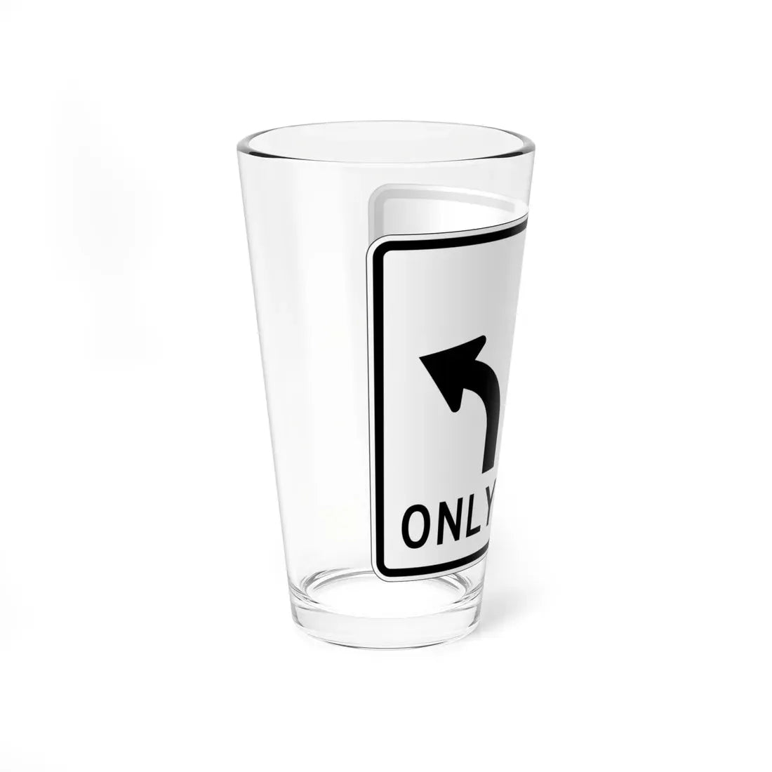 MUTCD-OH R3-H8bh (Ohio) (Road Sign) Pint Glass 16oz - Go Mug Yourself
