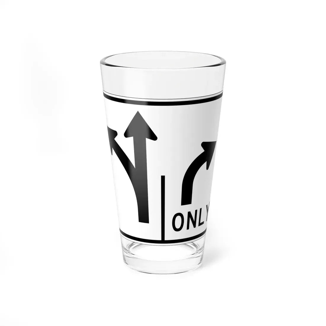 MUTCD-OH R3-H8bj (Ohio) (Road Sign) Pint Glass 16oz 16oz - Go Mug Yourself