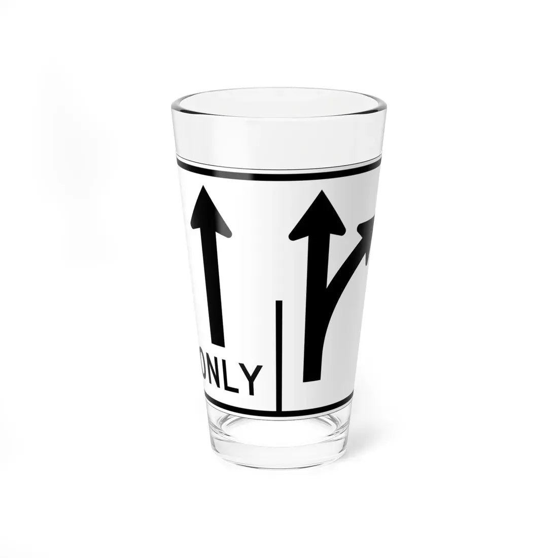 MUTCD-OH R3-H8bk (Ohio) (Road Sign) Pint Glass 16oz 16oz - Go Mug Yourself