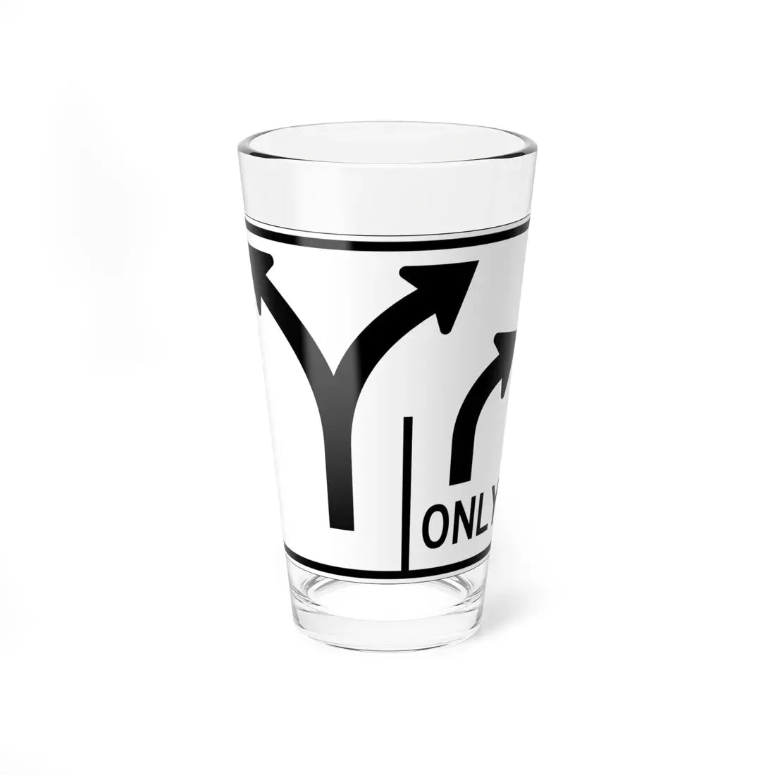 MUTCD-OH R3-H8bs (Ohio) (Road Sign) Pint Glass 16oz 16oz - Go Mug Yourself