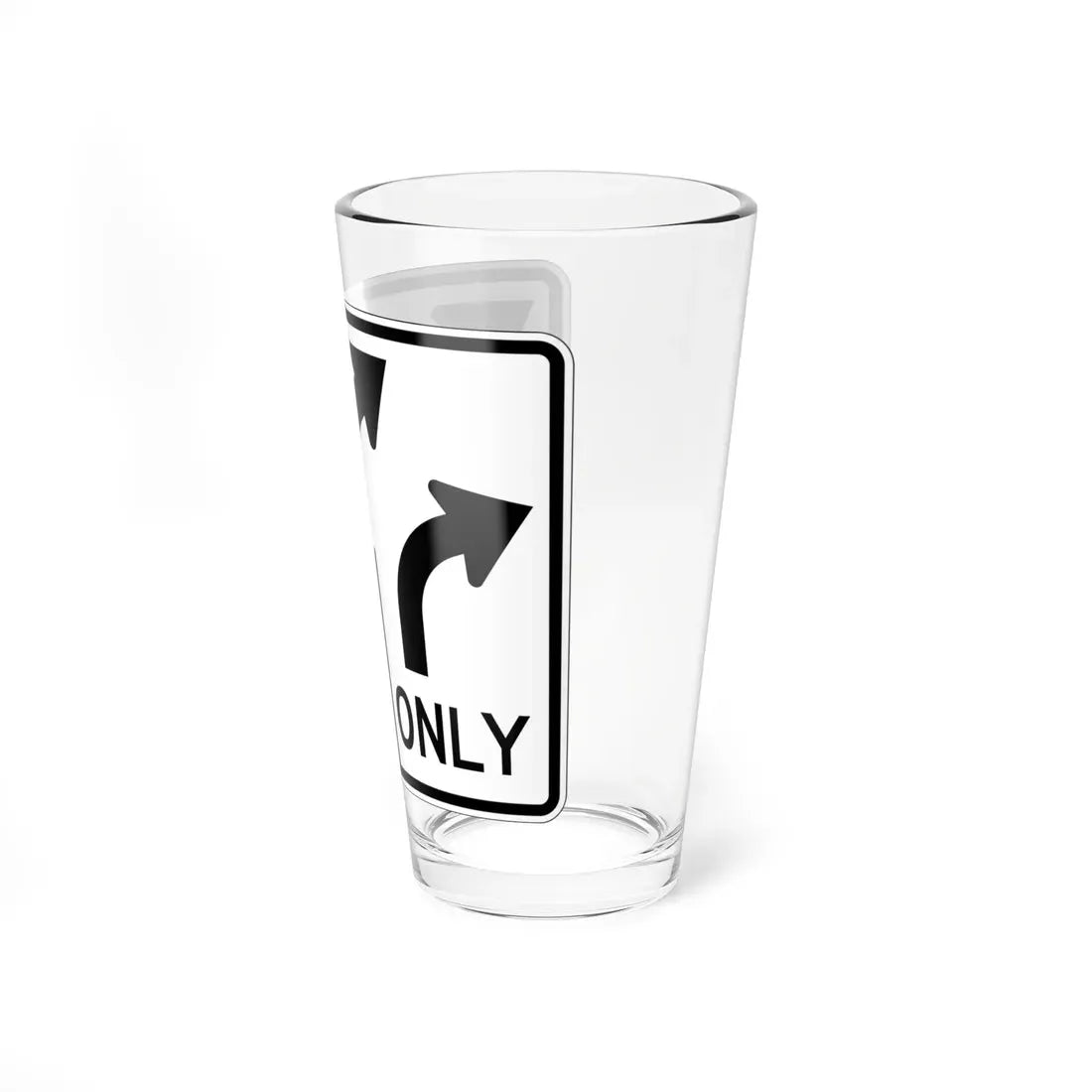 MUTCD-OH R3-H8bs (Ohio) (Road Sign) Pint Glass 16oz - Go Mug Yourself