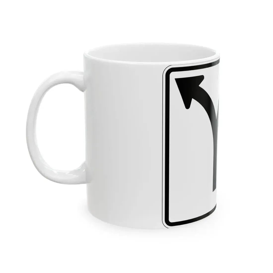 MUTCD-OH R3-H8bs (Ohio) (Road Sign) White Coffee Mug - Go Mug Yourself