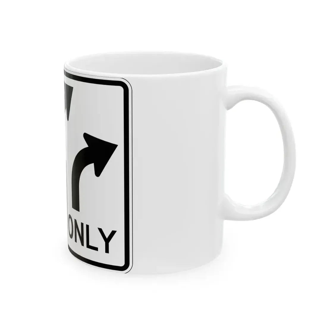 MUTCD-OH R3-H8bs (Ohio) (Road Sign) White Coffee Mug - Go Mug Yourself