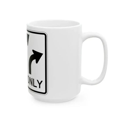 MUTCD-OH R3-H8bs (Ohio) (Road Sign) White Coffee Mug - Go Mug Yourself