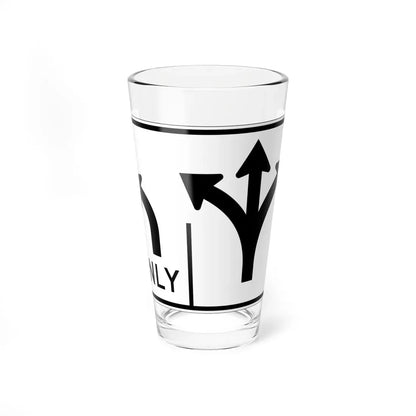 MUTCD-OH R3-H8bt (Ohio) (Road Sign) Pint Glass 16oz 16oz - Go Mug Yourself