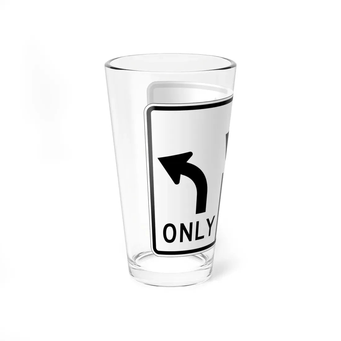 MUTCD-OH R3-H8bt (Ohio) (Road Sign) Pint Glass 16oz - Go Mug Yourself