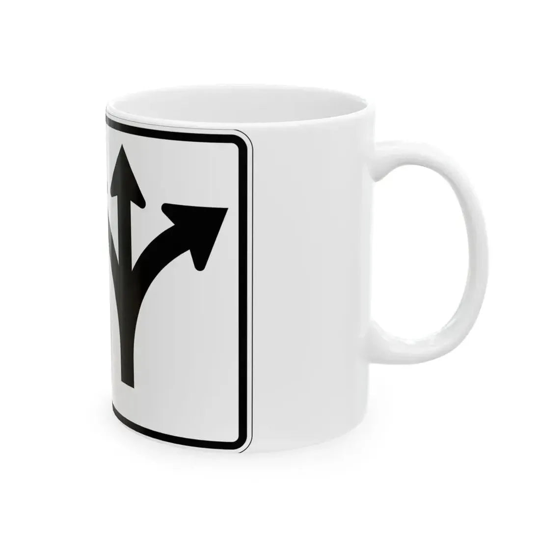 MUTCD-OH R3-H8bt (Ohio) (Road Sign) White Coffee Mug - Go Mug Yourself