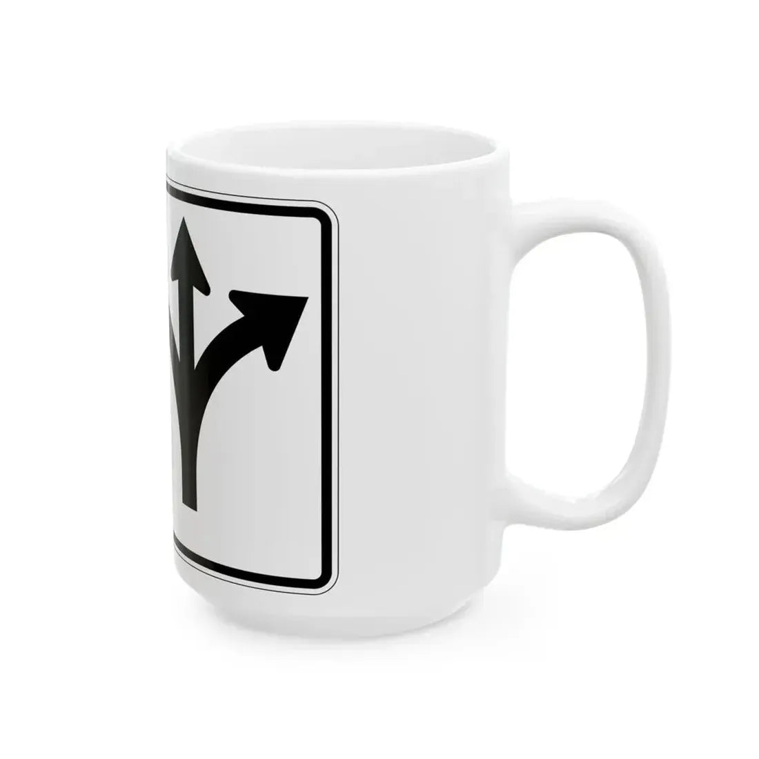 MUTCD-OH R3-H8bt (Ohio) (Road Sign) White Coffee Mug - Go Mug Yourself