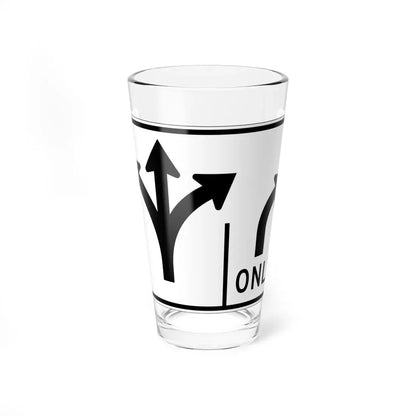 MUTCD-OH R3-H8bu (Ohio) (Road Sign) Pint Glass 16oz 16oz - Go Mug Yourself