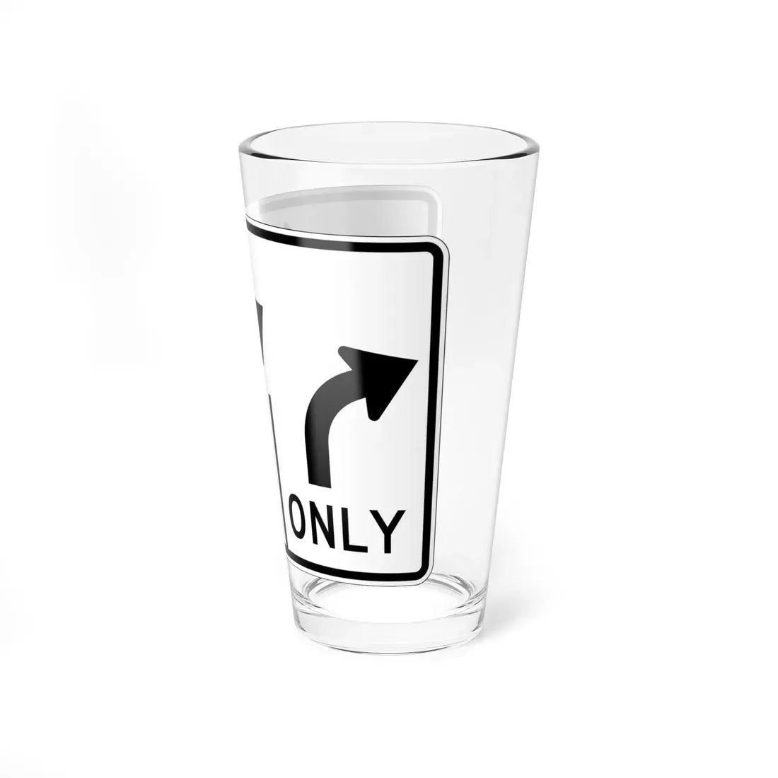 MUTCD-OH R3-H8bu (Ohio) (Road Sign) Pint Glass 16oz - Go Mug Yourself
