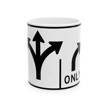 MUTCD-OH R3-H8bu (Ohio) (Road Sign) White Coffee Mug 11oz - Go Mug Yourself