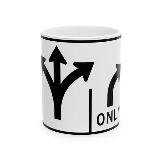 MUTCD-OH R3-H8bu (Ohio) (Road Sign) White Coffee Mug 11oz - Go Mug Yourself