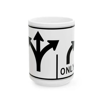 MUTCD-OH R3-H8bu (Ohio) (Road Sign) White Coffee Mug 15oz - Go Mug Yourself