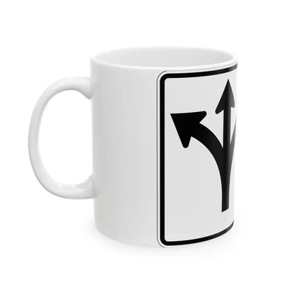MUTCD-OH R3-H8bu (Ohio) (Road Sign) White Coffee Mug - Go Mug Yourself