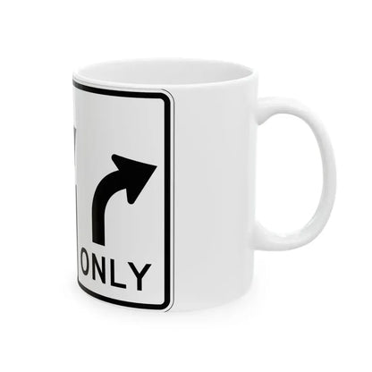 MUTCD-OH R3-H8bu (Ohio) (Road Sign) White Coffee Mug - Go Mug Yourself