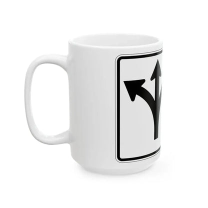 MUTCD-OH R3-H8bu (Ohio) (Road Sign) White Coffee Mug - Go Mug Yourself