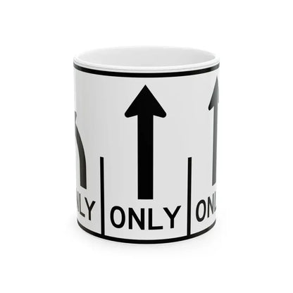 MUTCD-OH R3-H8ca (Ohio) (Road Sign) White Coffee Mug 11oz - Go Mug Yourself