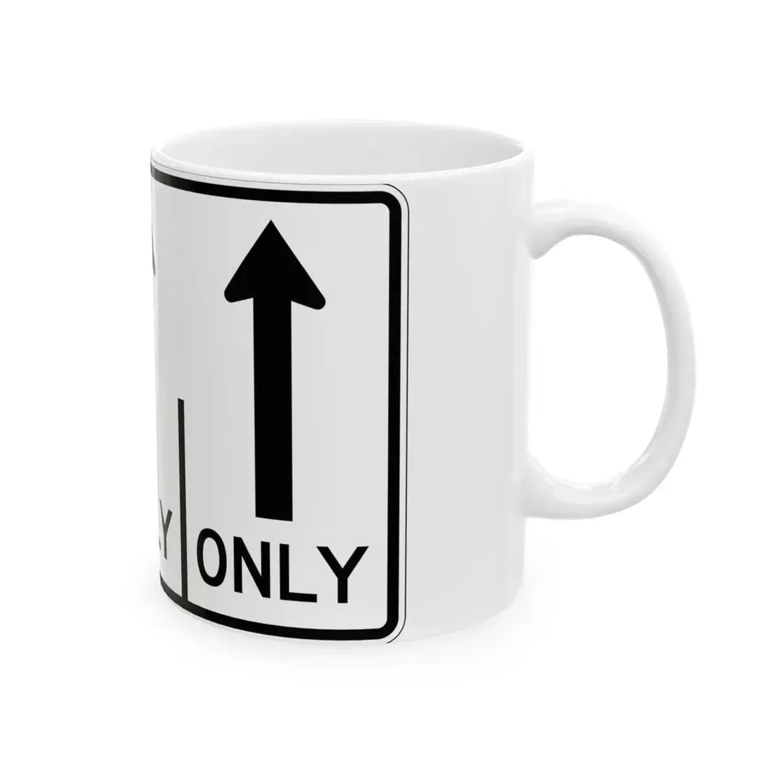 MUTCD-OH R3-H8ca (Ohio) (Road Sign) White Coffee Mug - Go Mug Yourself