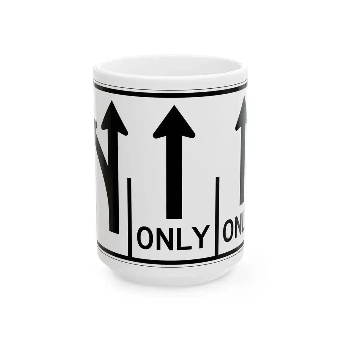 MUTCD-OH R3-H8caa (Ohio) (Road Sign) White Coffee Mug 15oz - Go Mug Yourself