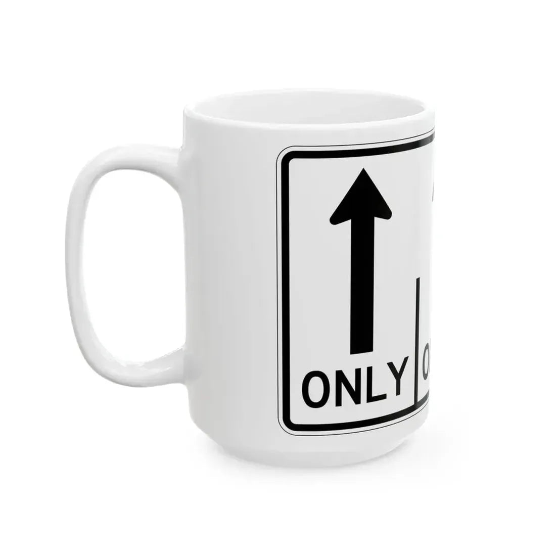 MUTCD-OH R3-H8cb (Ohio) (Road Sign) White Coffee Mug - Go Mug Yourself