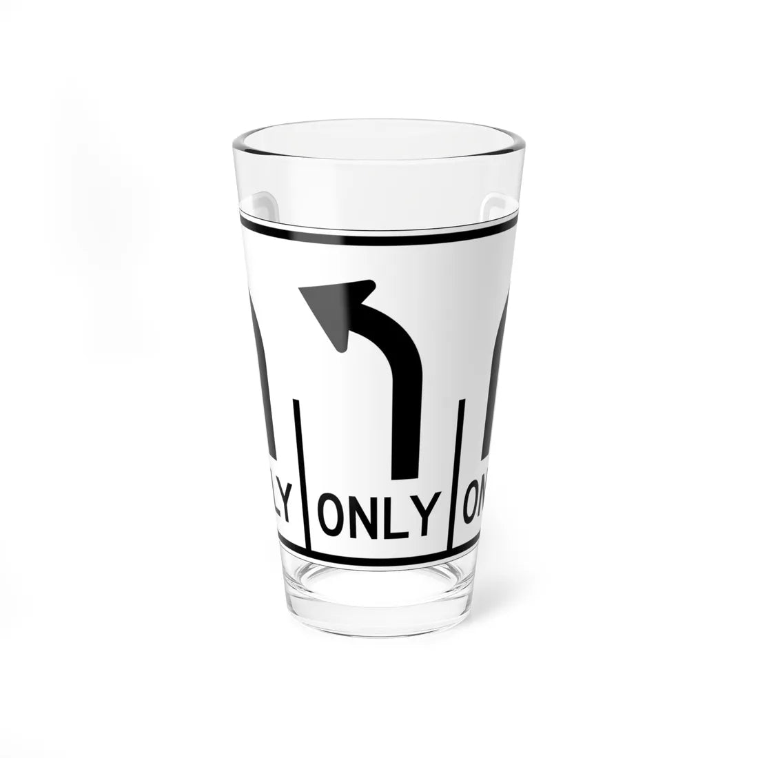 MUTCD-OH R3-H8cc (Ohio) (Road Sign) Pint Glass 16oz 16oz - Go Mug Yourself