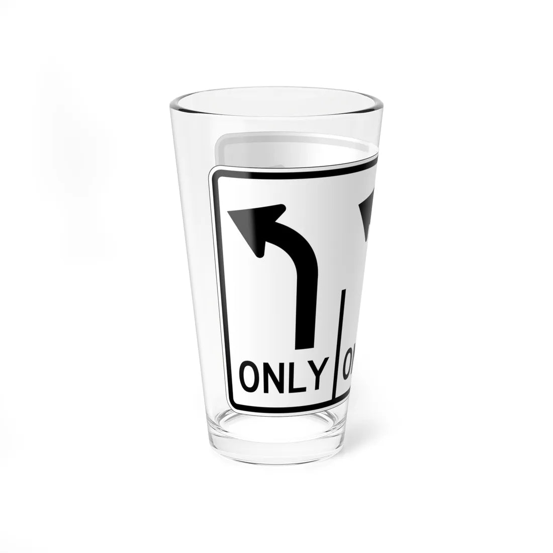 MUTCD-OH R3-H8cc (Ohio) (Road Sign) Pint Glass 16oz - Go Mug Yourself