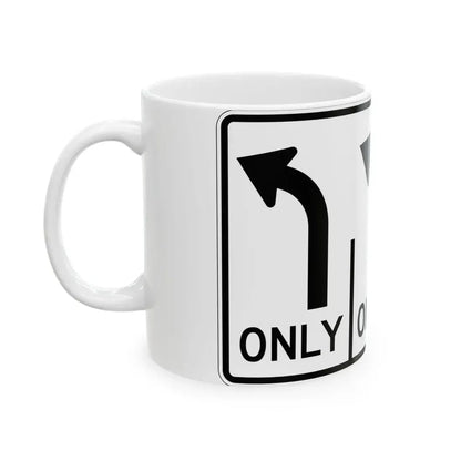 MUTCD-OH R3-H8cc (Ohio) (Road Sign) White Coffee Mug - Go Mug Yourself