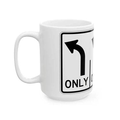 MUTCD-OH R3-H8cc (Ohio) (Road Sign) White Coffee Mug - Go Mug Yourself