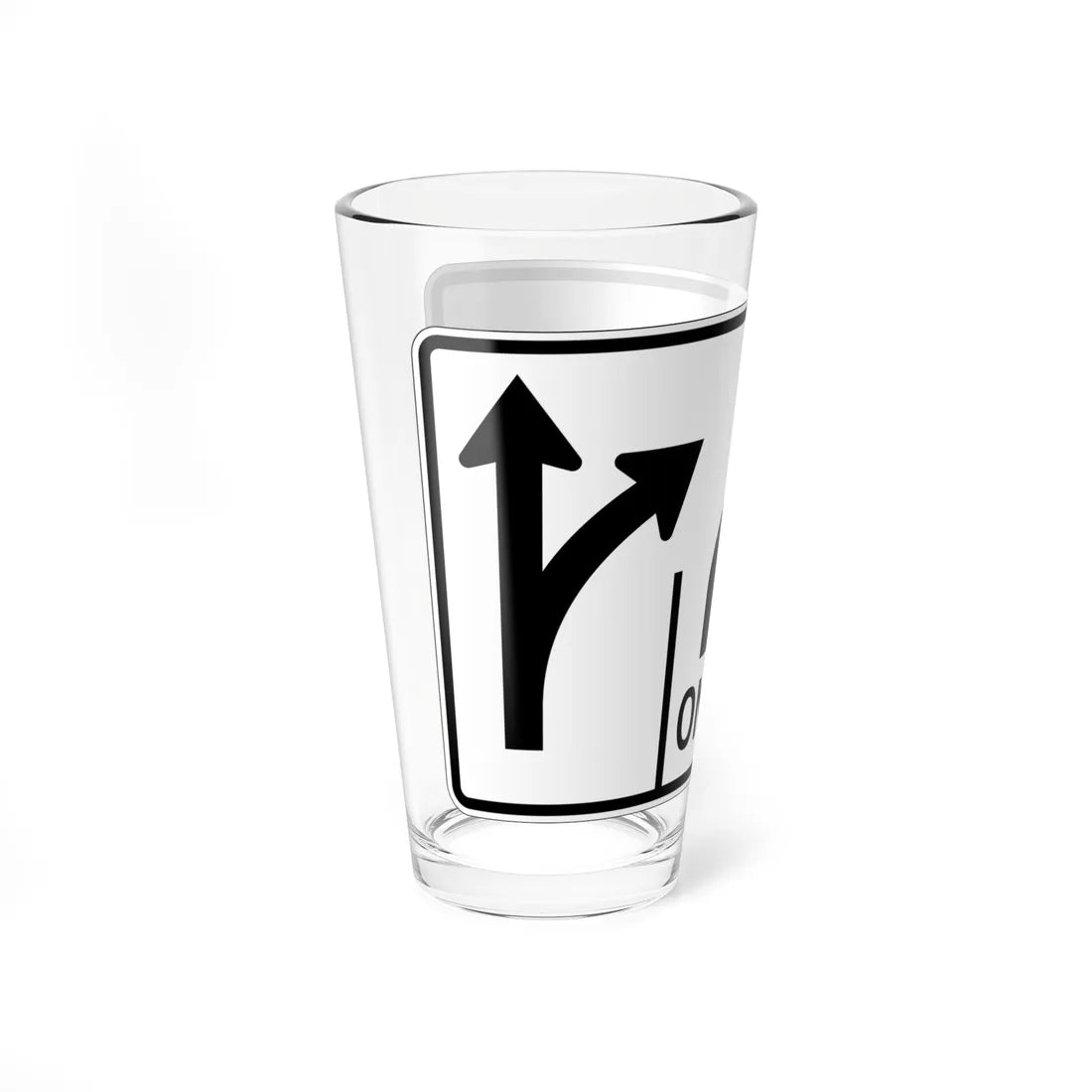 MUTCD-OH R3-H8ccc (Ohio) (Road Sign) Pint Glass 16oz - Go Mug Yourself