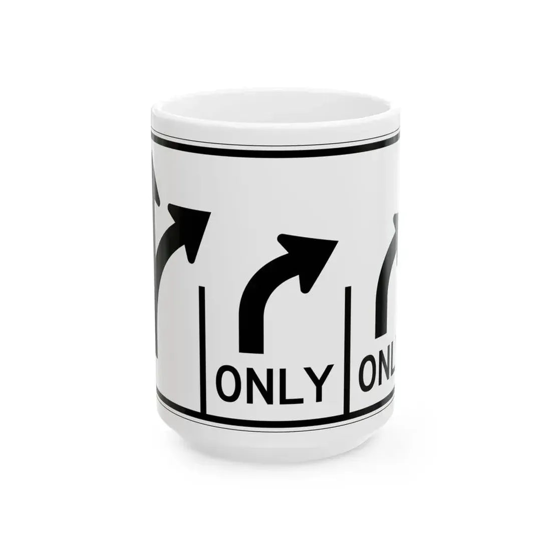 MUTCD-OH R3-H8ccc (Ohio) (Road Sign) White Coffee Mug 15oz - Go Mug Yourself