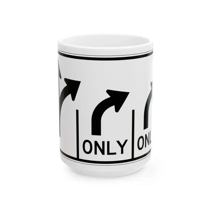 MUTCD-OH R3-H8ccc (Ohio) (Road Sign) White Coffee Mug 15oz - Go Mug Yourself