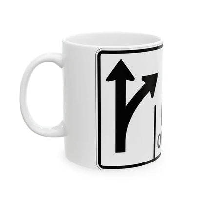 MUTCD-OH R3-H8ccc (Ohio) (Road Sign) White Coffee Mug - Go Mug Yourself