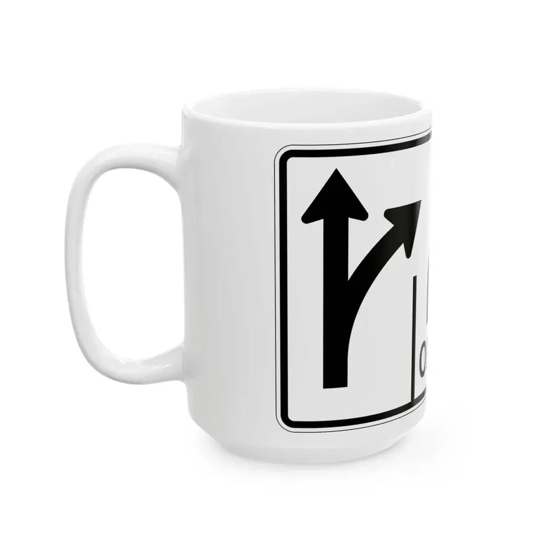 MUTCD-OH R3-H8ccc (Ohio) (Road Sign) White Coffee Mug - Go Mug Yourself