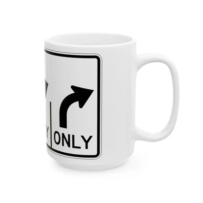 MUTCD-OH R3-H8ccc (Ohio) (Road Sign) White Coffee Mug - Go Mug Yourself