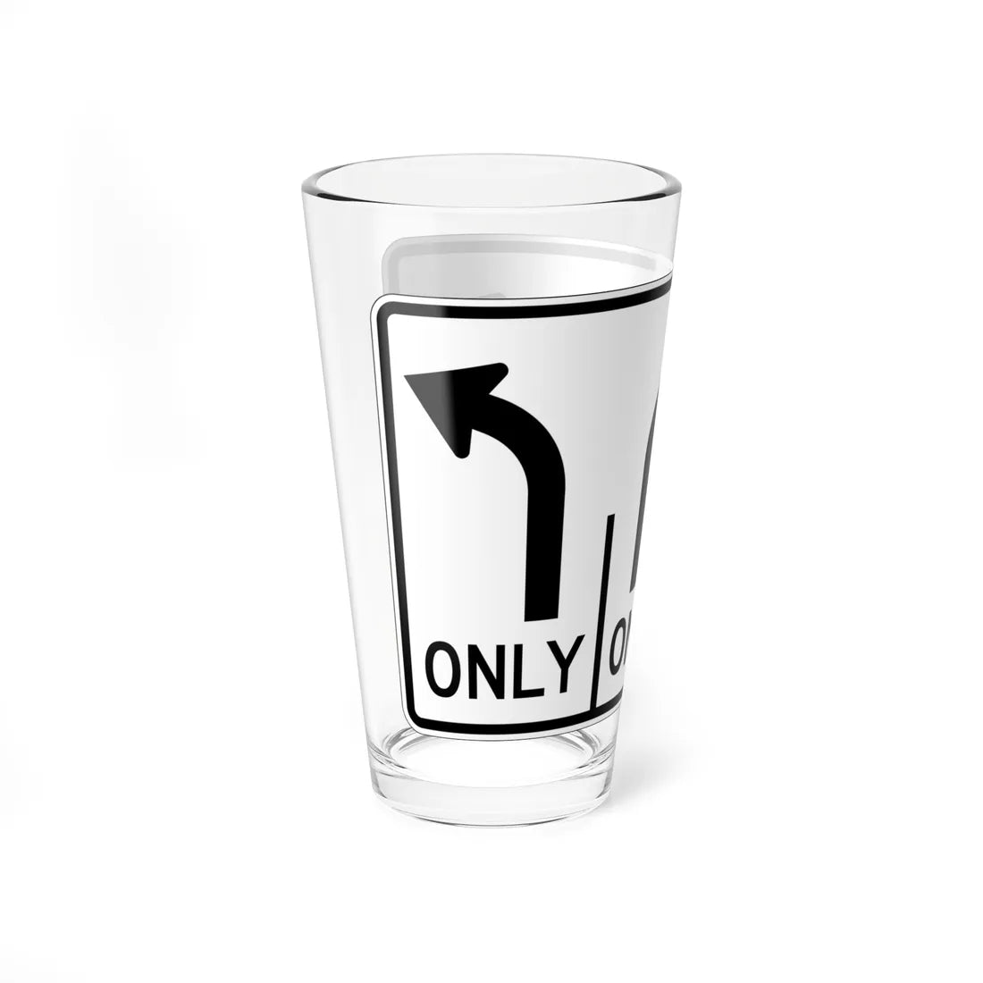 MUTCD-OH R3-H8cd (Ohio) (Road Sign) Pint Glass 16oz - Go Mug Yourself