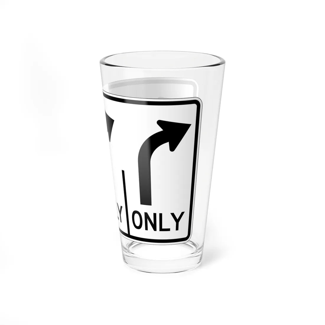 MUTCD-OH R3-H8cd (Ohio) (Road Sign) Pint Glass 16oz - Go Mug Yourself
