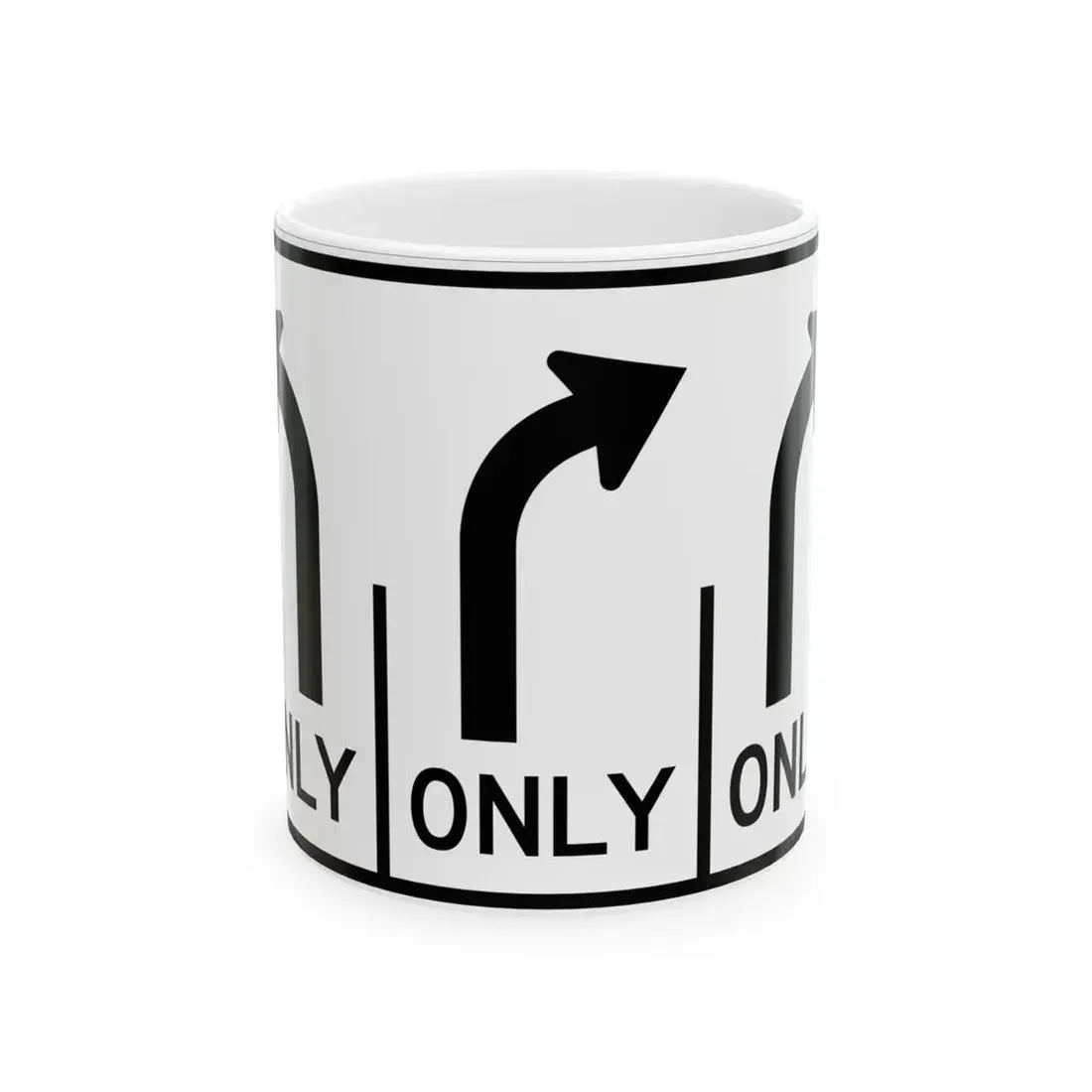 MUTCD-OH R3-H8cd (Ohio) (Road Sign) White Coffee Mug 11oz - Go Mug Yourself