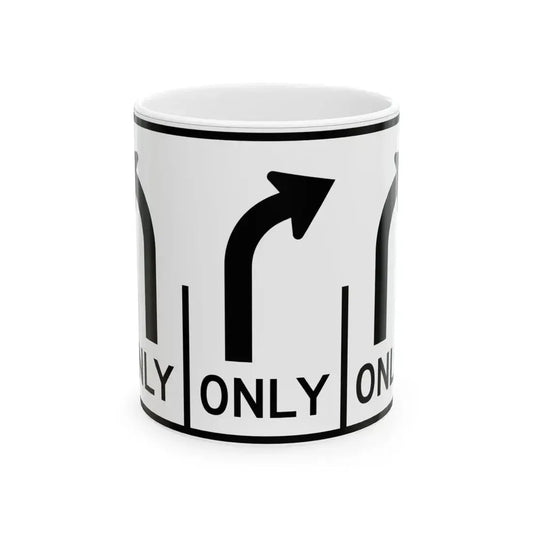 MUTCD-OH R3-H8cd (Ohio) (Road Sign) White Coffee Mug 11oz - Go Mug Yourself