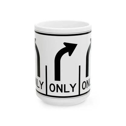 MUTCD-OH R3-H8cd (Ohio) (Road Sign) White Coffee Mug 15oz - Go Mug Yourself