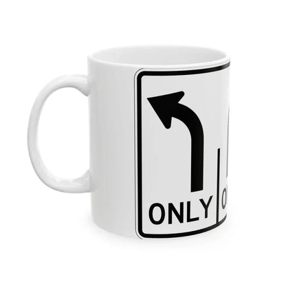 MUTCD-OH R3-H8cd (Ohio) (Road Sign) White Coffee Mug - Go Mug Yourself
