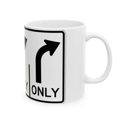MUTCD-OH R3-H8cd (Ohio) (Road Sign) White Coffee Mug - Go Mug Yourself