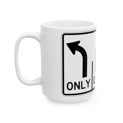 MUTCD-OH R3-H8cd (Ohio) (Road Sign) White Coffee Mug - Go Mug Yourself