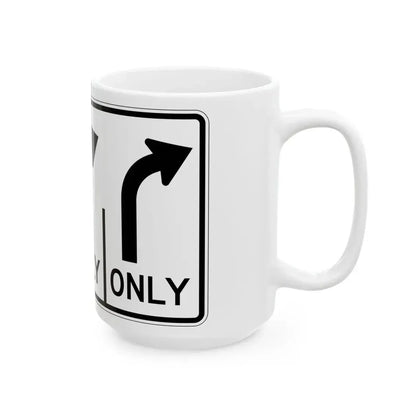 MUTCD-OH R3-H8cd (Ohio) (Road Sign) White Coffee Mug - Go Mug Yourself