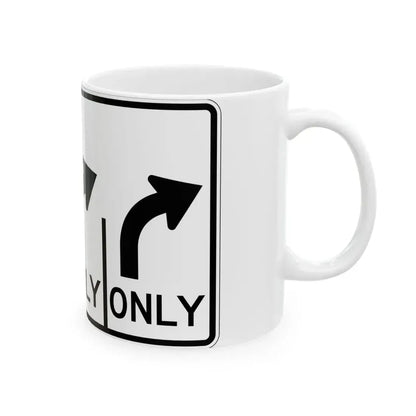 MUTCD-OH R3-H8cdd (Ohio) (Road Sign) White Coffee Mug - Go Mug Yourself