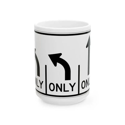MUTCD-OH R3-H8ce (Ohio) (Road Sign) White Coffee Mug 15oz - Go Mug Yourself